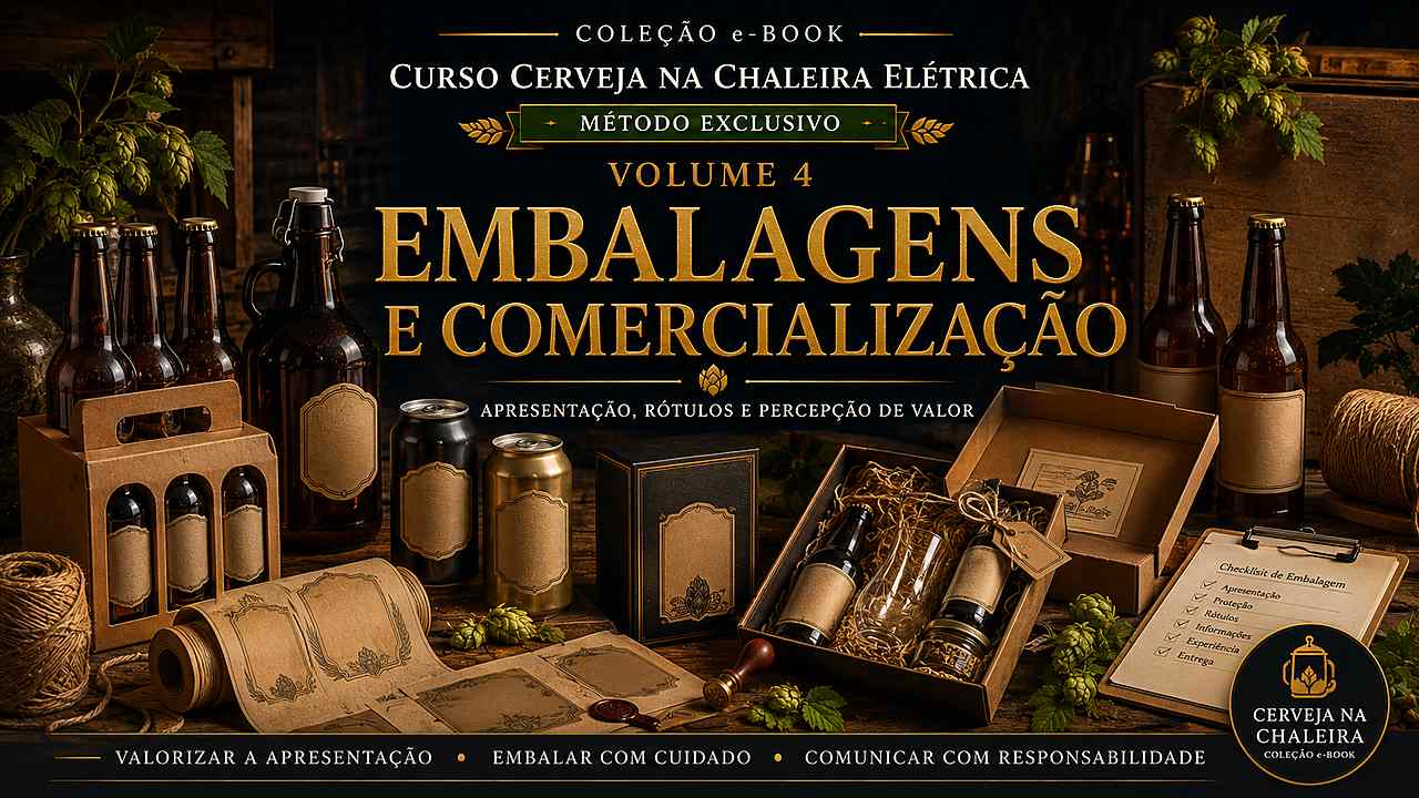 Capa editorial do Volume 4 — Embalagens e Comercialização